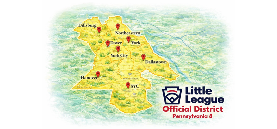 DISTRICT 8 LEAGUE BOUNDARIES MAP